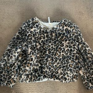 Animal print crop jacket